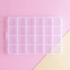 Caixa Organizadora 24 Divisórias 19x13x2.2cm Transparente