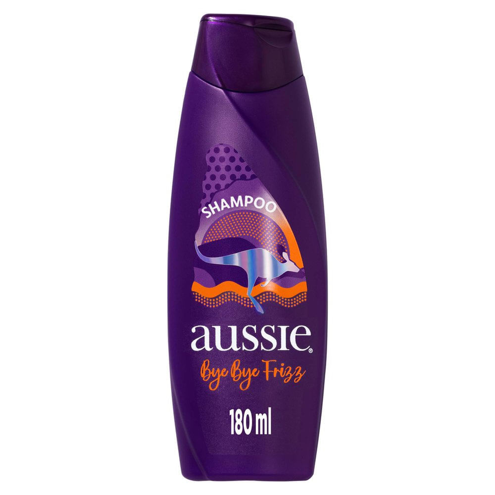Shampoo Aussie Bye Bye Frizz Maciez e Brilho 180ml em Oferta na Shopee