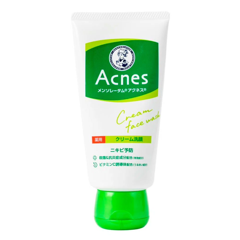 Acnes Creamy Face Wash Mentholatum Sabonete Facial Cremoso para Pele com Acne 130g em Oferta na Shopee