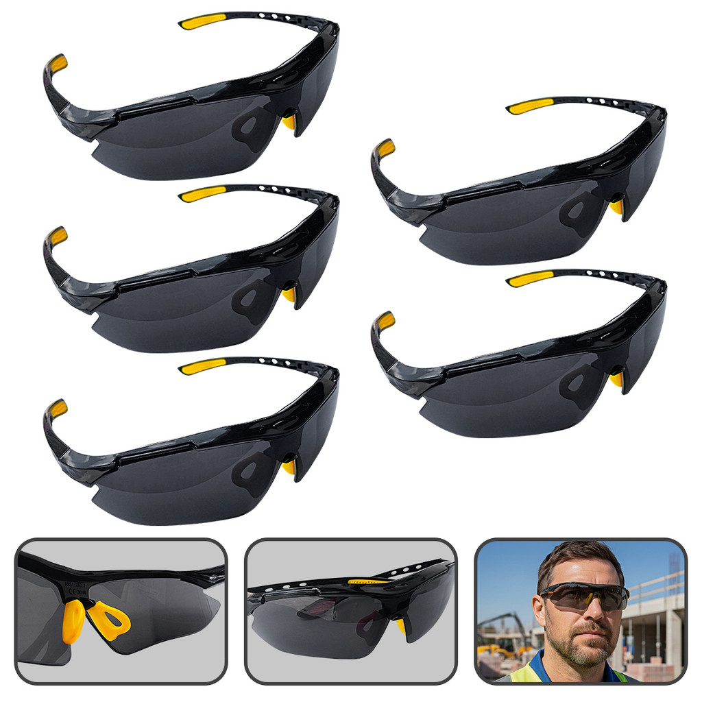 Kit 5 Oculos de Proteção Fumê EPI Boxer Segurança do Trabalho Vonder Visão Tático CA: 42892