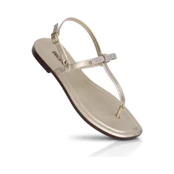 Sandália Anacapri Slim Laço Glam Dourado - Feminino