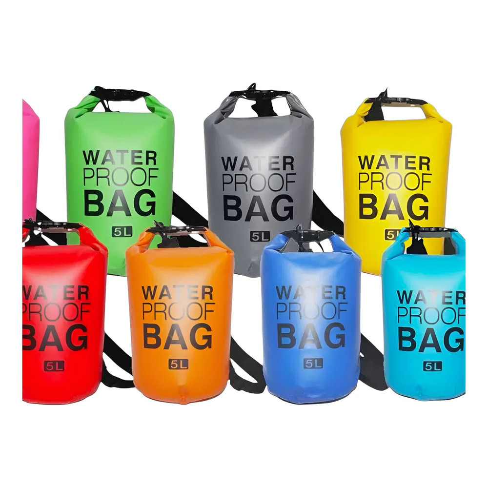 BOLSA SACO ESTANQUE IMPERMEÁVEL 5L WATERPROOF BAG PARA CAMPING PRAIA PESCA TRILHA