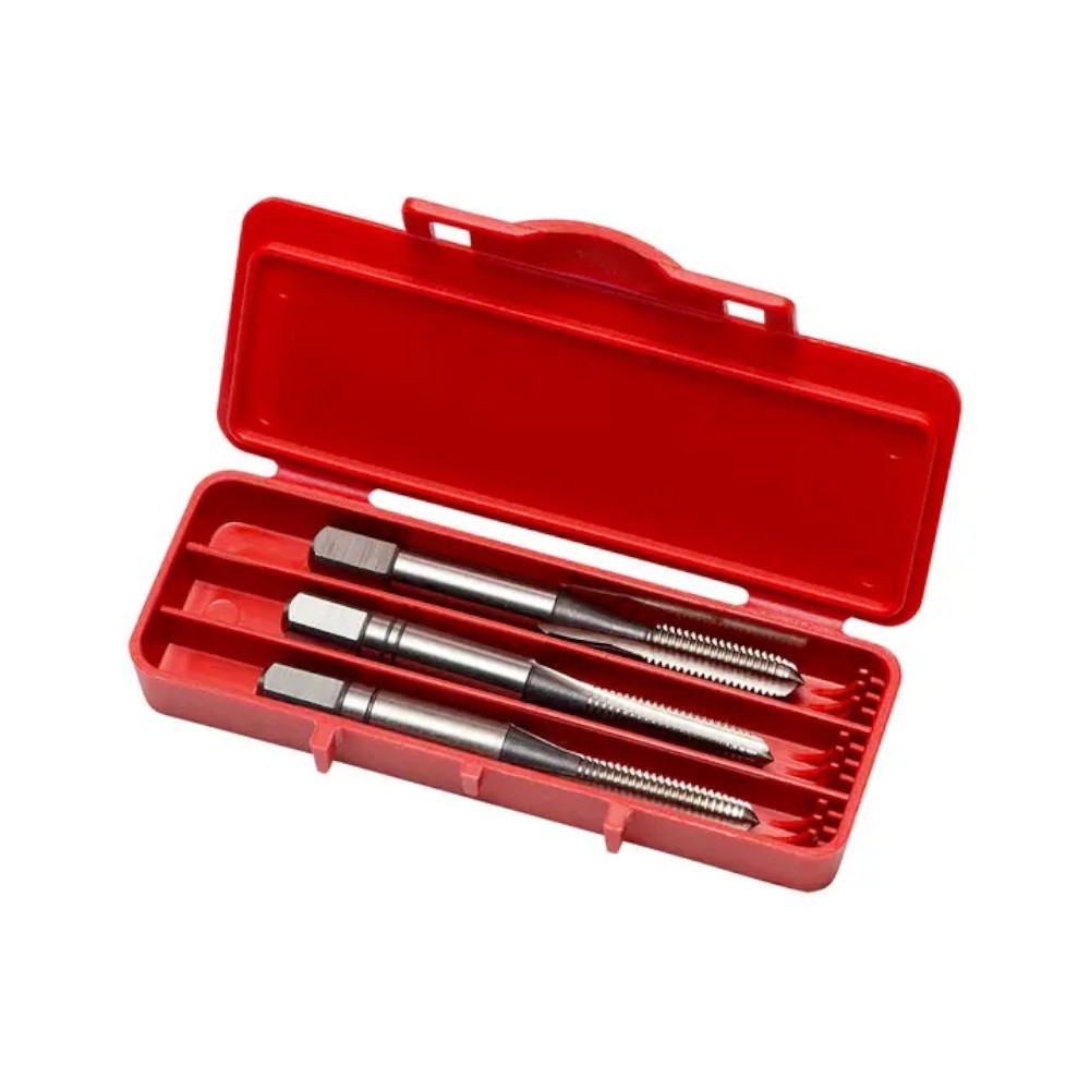 Jogo de macho manual aço rápido M6 x 1 mm DIN352 com 3 peças E100M6NO8 - Dormer