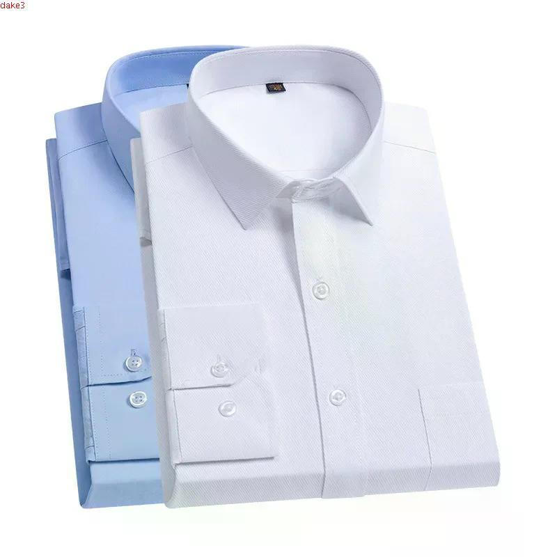 ((S-8XL) Camisas de manga comprida Camisas de negócios Camisas de trabalho opcionais multicoloridas Camisas lisas Camisa