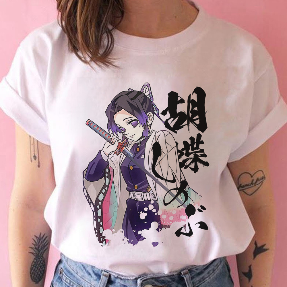 Camiseta Unissex Hashira Shinobu Lançamento Camiseta 100% Algodão Camisetão Solta Plus Size Camiseta - DR Bigorna