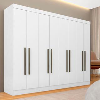 Guarda Roupa Casal 8 Portas Natasha Branco - Móveis Arapongas em Oferta na Shopee