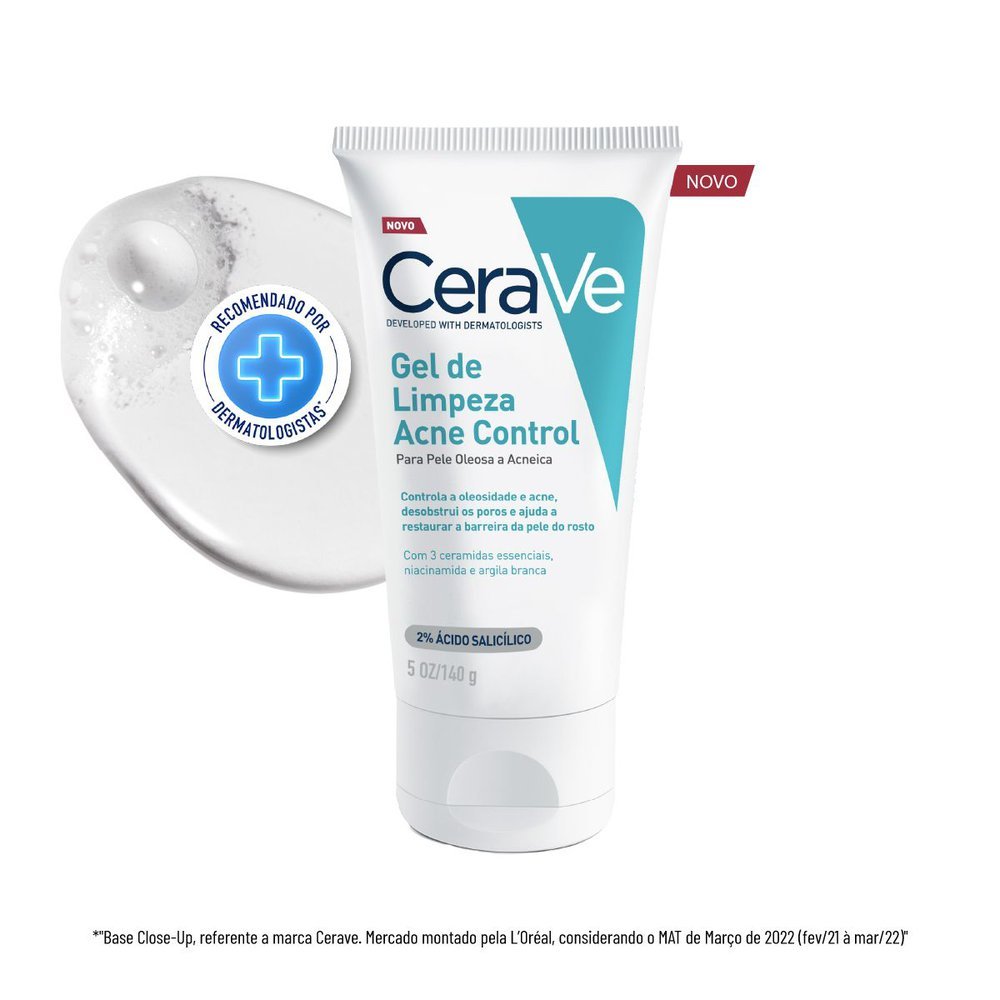 CeraVe Gel de Limpeza Acne Control 140g em Oferta na Shopee