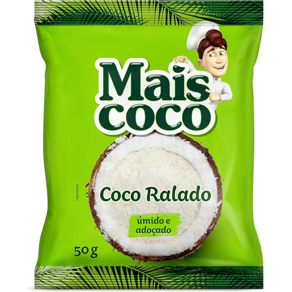 Coco Ralado Mais Coco 50g Úmido Adoçado