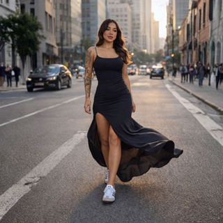 Vestido Longo Com Fenda Feminino Suplex Modelador Elegante Sensual Moda Gringa em Oferta na Shopee