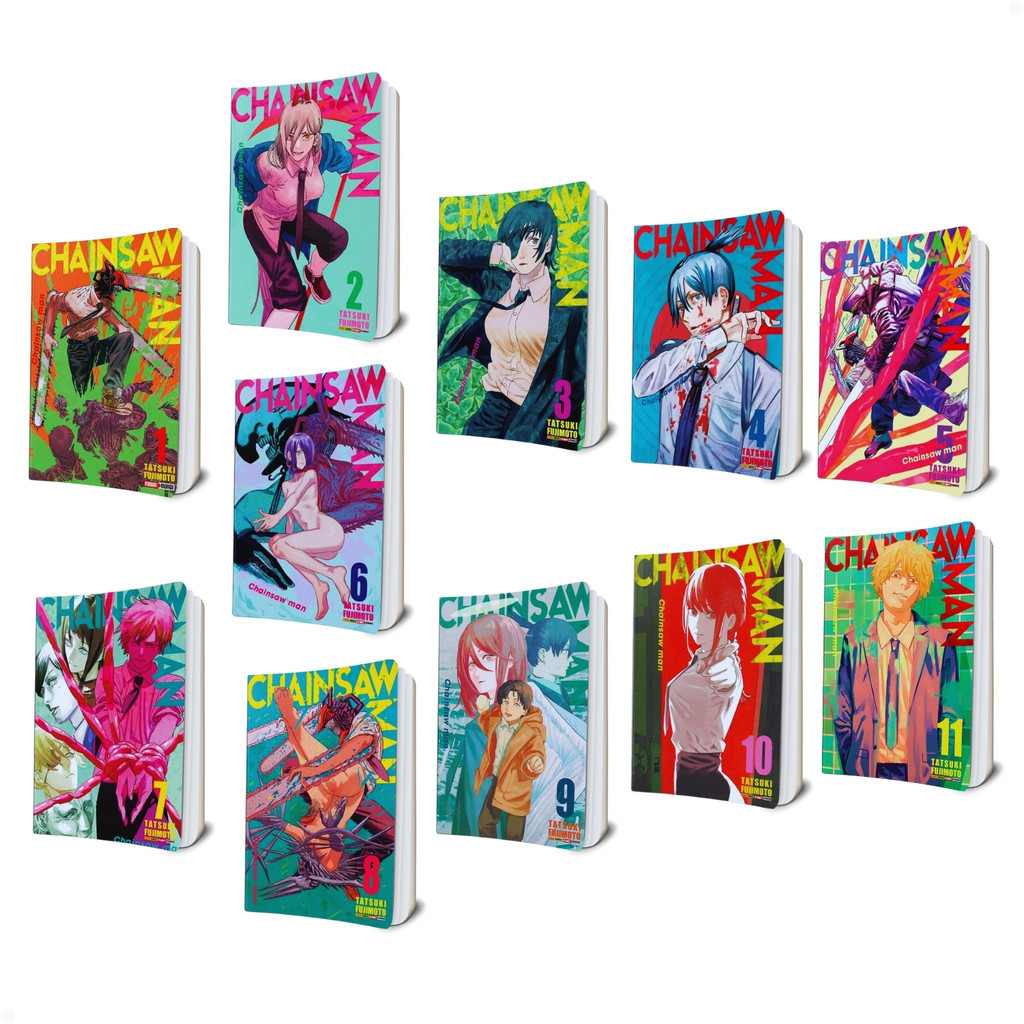 Chainsaw Man Mangá KIT Vol. 1 Ao 11 - 1° Parte Homem Motosserra Completa
