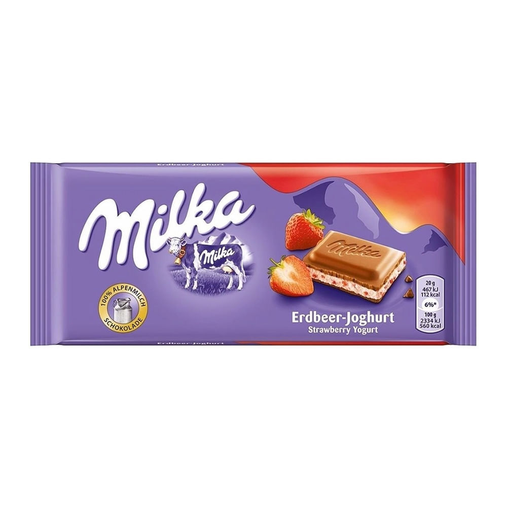 Chocolate Milka Morango 100g em Oferta na Shopee