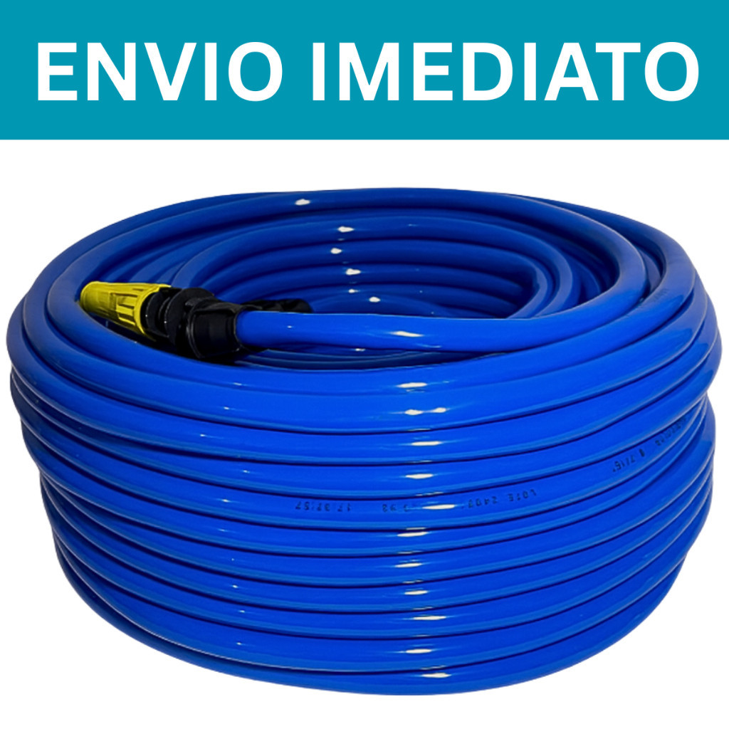 Mangueira de Jardim Reforçada Lisa Flexível e Resistente 5m a 20m Completa com Esguicho