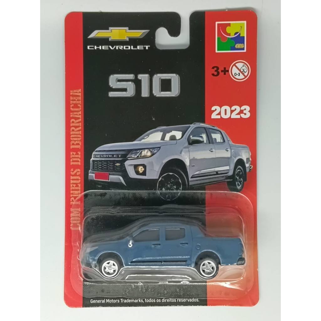 Miniatura Chevrolet S10 CKS 8cm Esc 1/64 Metal Cinza Orig