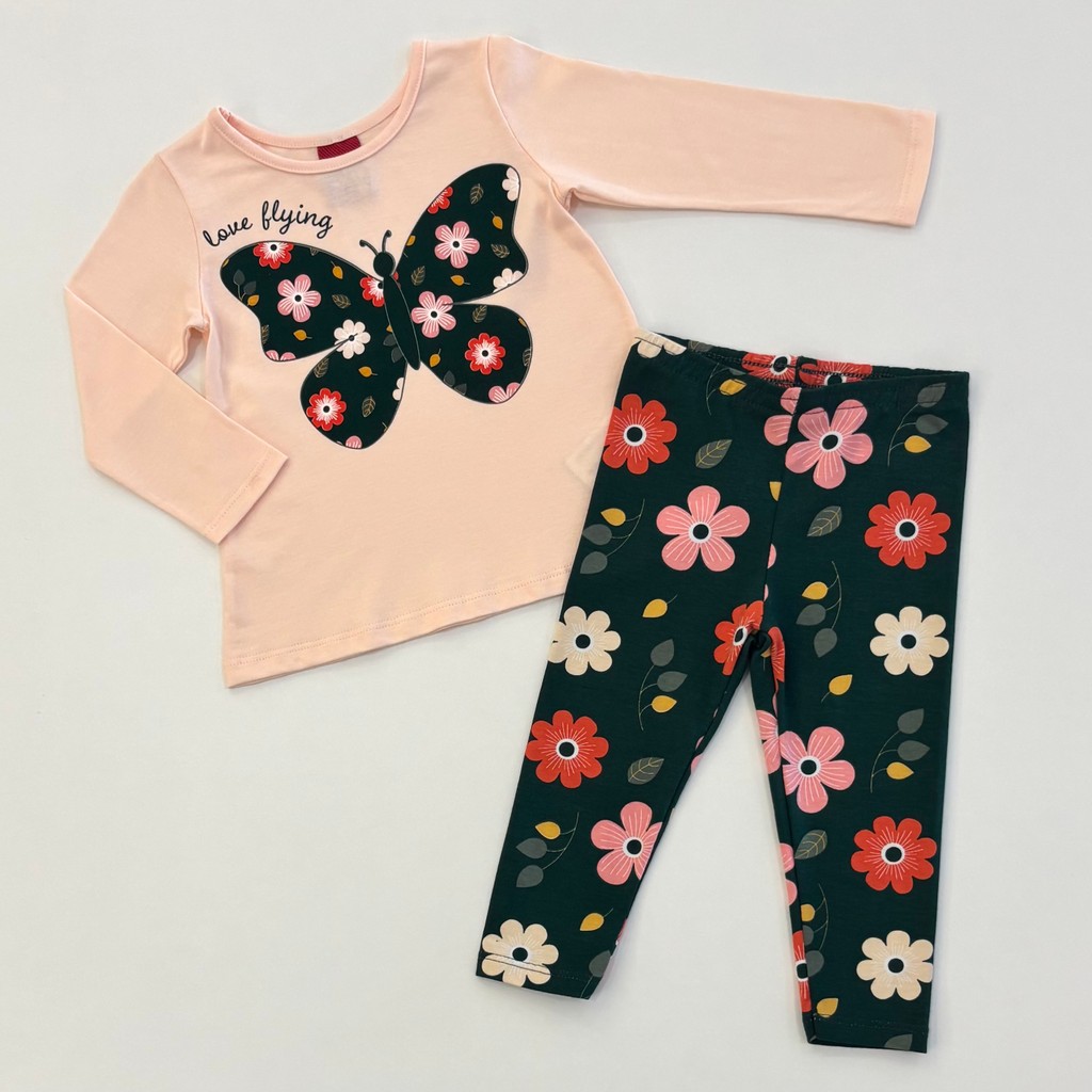 Conjunto Infantil Menina Kyly Blusa Manga Longa e Calça Legging Inverno Moda Kids 1001506