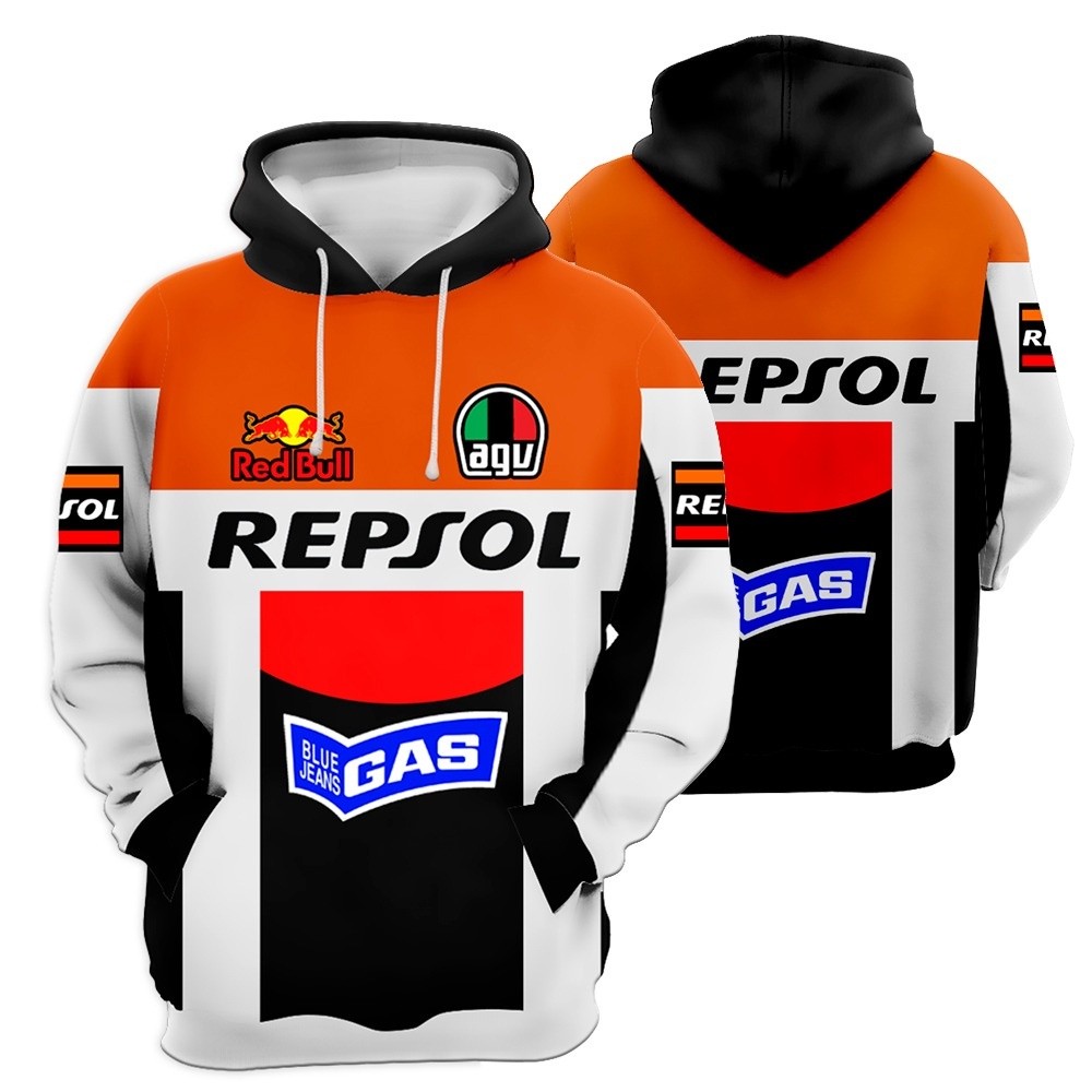 Blusa de Moletom Casaco Repsol Sublimada estampa digital