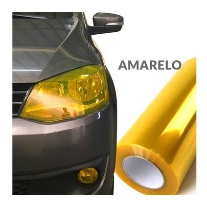 Película Adesivo Farol Lanterna Amarela 50cmx30cm em Oferta na Shopee