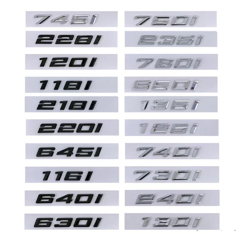 ABS Adesivo Lateral Do Corpo Carro Traseiro Tronco Decalque Emblema Para BMW 116i 118i 120i 220i 228i 235i 745i 750i 760