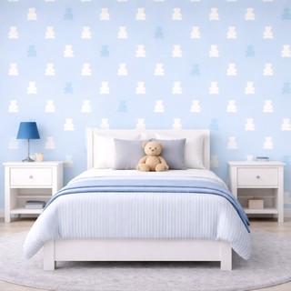 Papel de Parede Infantil Autocolante Premium Decoração Quarto Casa Luxo Jardim Letras Educativo