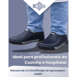 Sapato Tênis Segurança Cozinha Iate Monseg CA 44885 em Oferta na Shopee