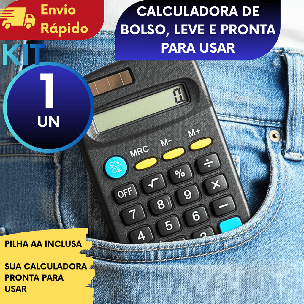Calculadora Com Pilha Inclusa De 8 Dígitos Para Estudantes Professores Lojistas E Escritório