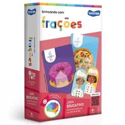 JOGO EDUCATIVO BRINCANDO COM FRAÇÕES TOYSTER BRINQUEDO MATEMÁTICA LÓGICO ALIMENTO TABULEIRO MÚLTIPLO