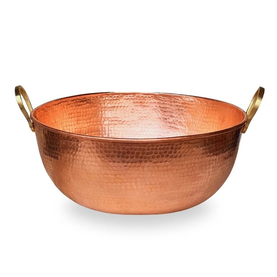 Tacho De Cobre Puro De 5 Litro 29cm Diâmetro