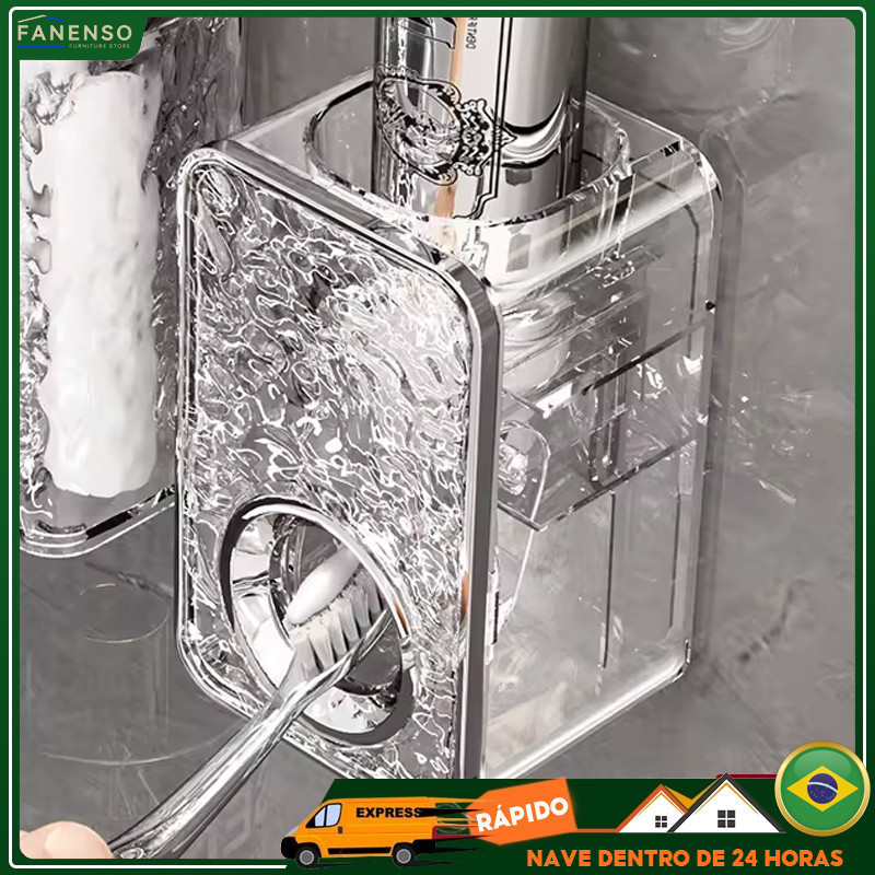Suporte Para Escova Dispenser De Pasta De Dente Automático