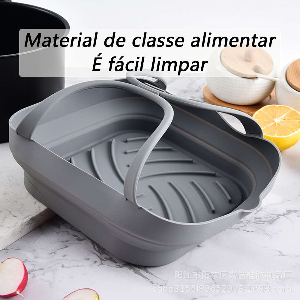 Alimentos Grau forno silicone mat fácil limpar resistente alta temperatura bakeware suprimentos air molde pan com alça