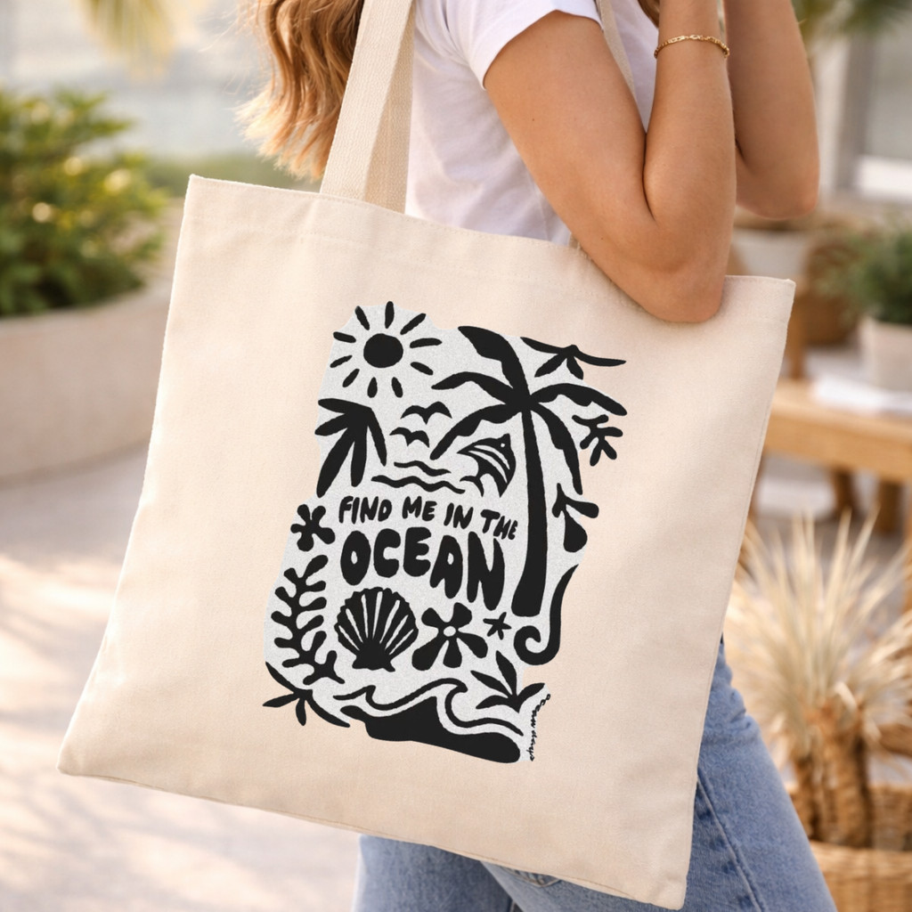 Ecobag Estampada Praia Coqueiro Sacola Reforçada E Espaçosa Envio Imediato