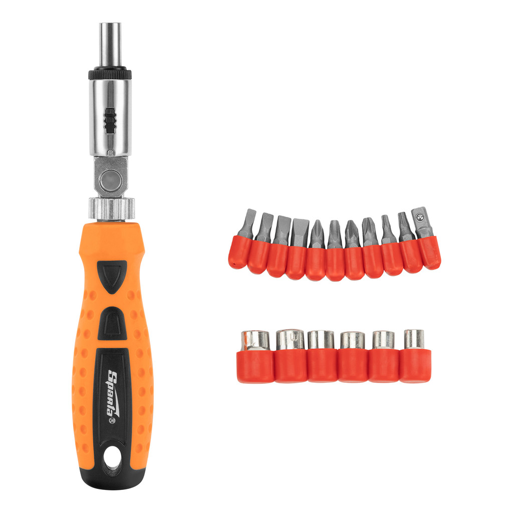 Jogo Bits e Soquetes 18 Peças Cabo Articulado Reversível SPARTA em Oferta na Shopee