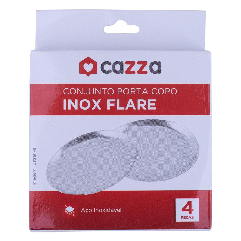 Conjunto 4 Porta Copos Inox 9cm Flare Cazza em Oferta na Shopee