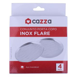 Conjunto 4 Porta Copos Inox 9cm Flare Cazza em Oferta na Shopee