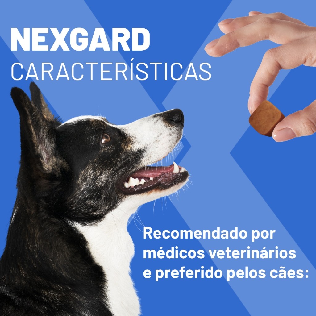 Nexgard de 2kg a 50kg 1 Tablete Antipulgas e Carrapatos Para Cachorro