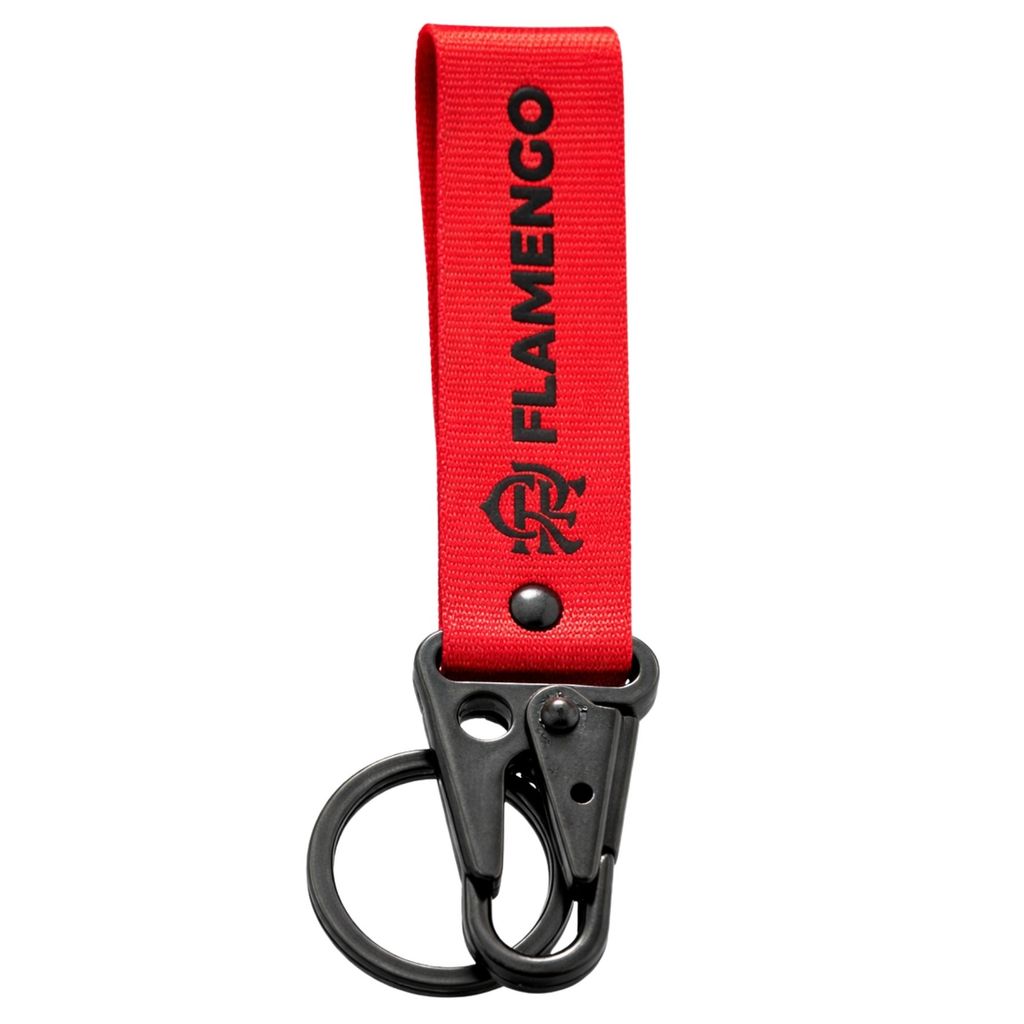 Chaveiro ClipKey Oficial Time Flamengo Fecho Mosquetão Corda Chave Bolsa Mochila Presente Premium