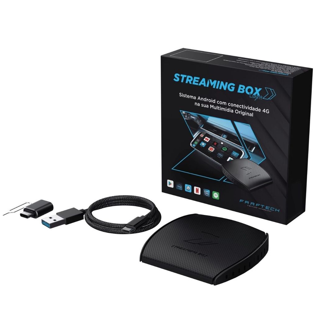 Imagem Streaming Box Faaftech CarPlay YouTube Netflix Android Auto Sem Fio 4G WiFi Marca BYD