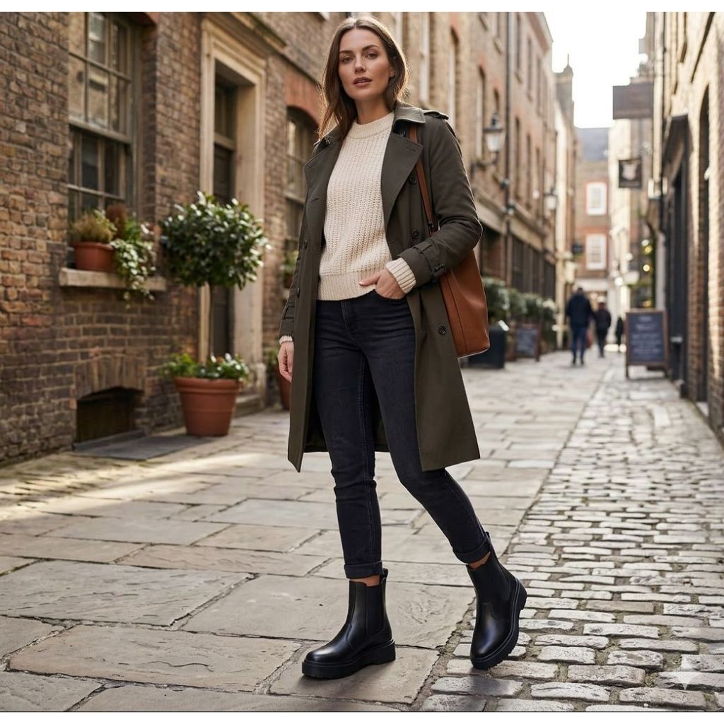 Bota Cotorno Feminina Básica Chelsea Estilo Conforto Inverno — imagem 2 de 2