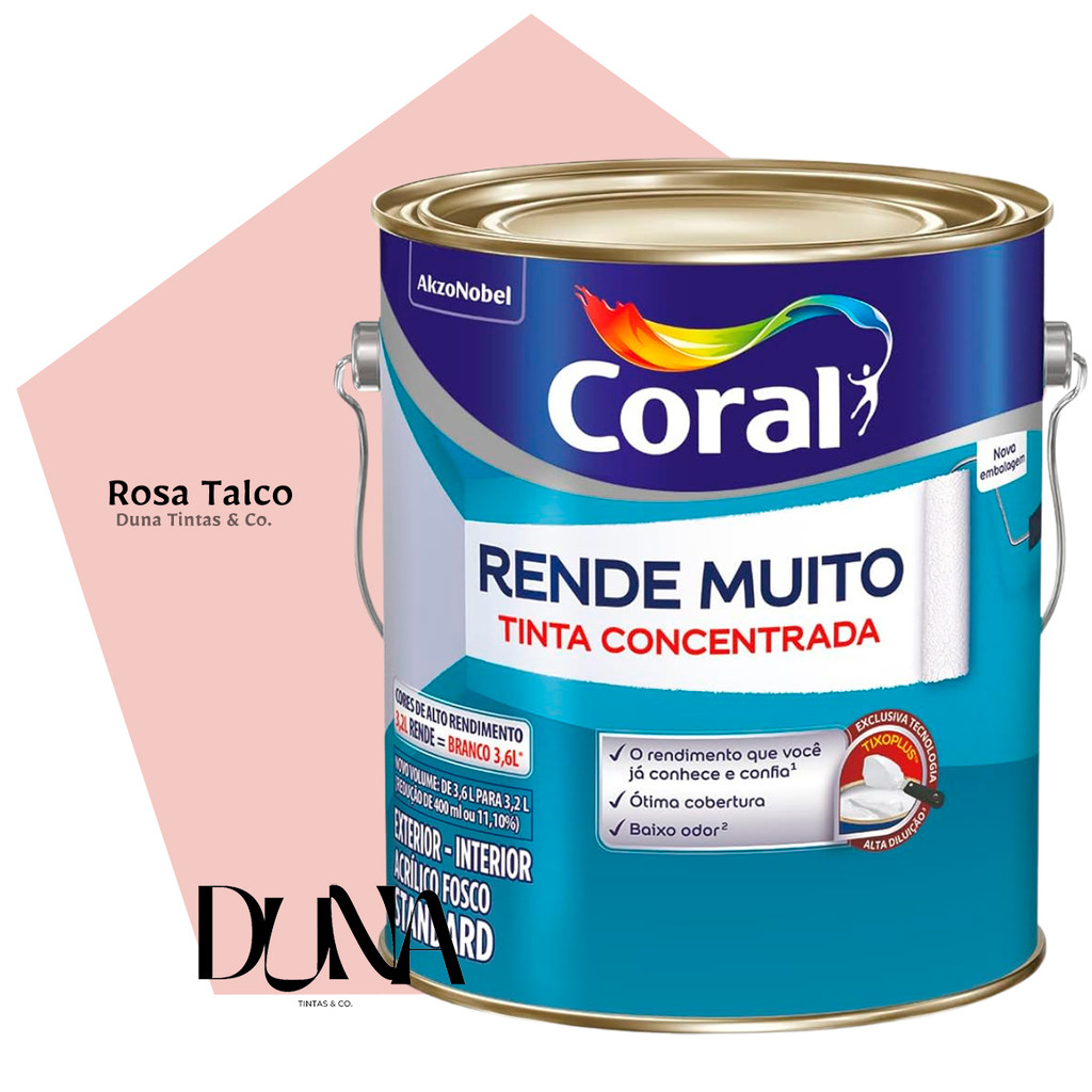 Tinta Coral Rende Muito Rosa Talco 3,2l