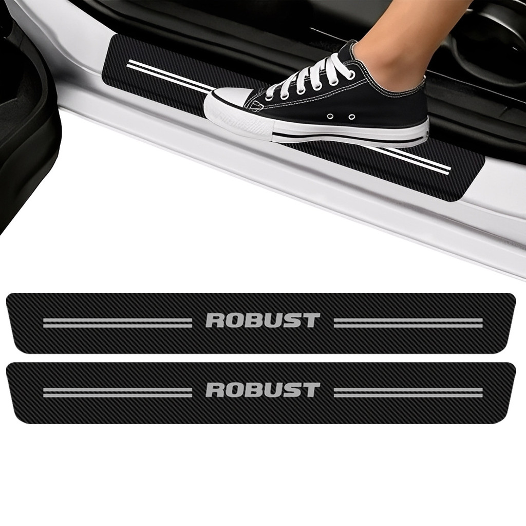 Soleira Porta Para Saveiro Robust Adesivo Fibra De Carbono em Oferta na Shopee