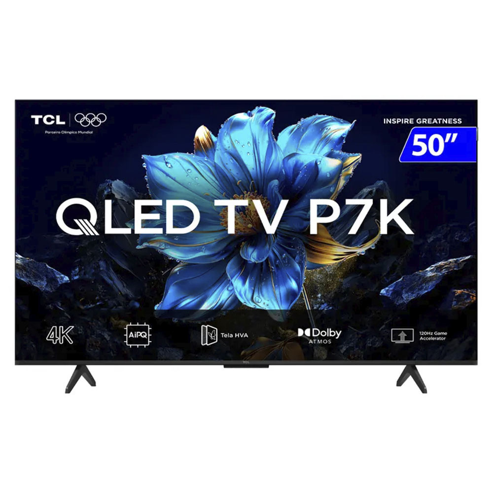Smart TV TCL QLED 50 Polegadas 4K HDR10 HDMI Wi-Fi 50P7K
