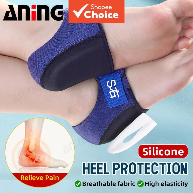 Protetor de Calcanhar de Silicone com Fecho de Velcro de Verão – Meia de Gel Amortecedora para Mergulho e Esportes