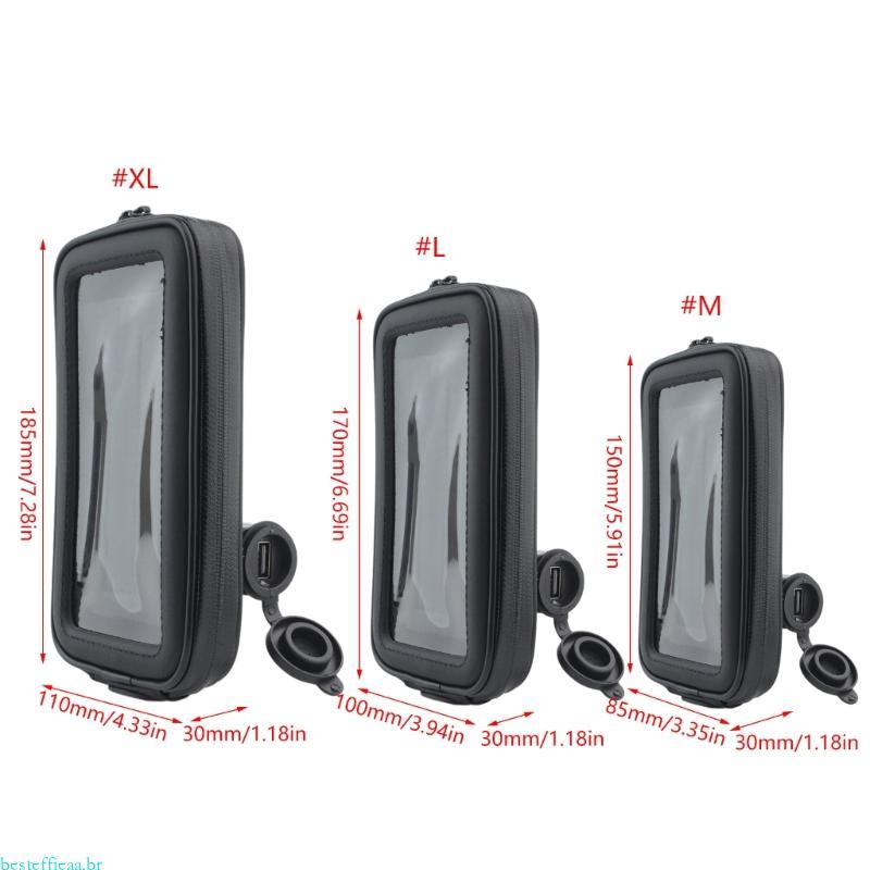 besteffie Suporte Giratório 360 Graus Para Telefone USB Guidão Motocicleta Scooters Moto