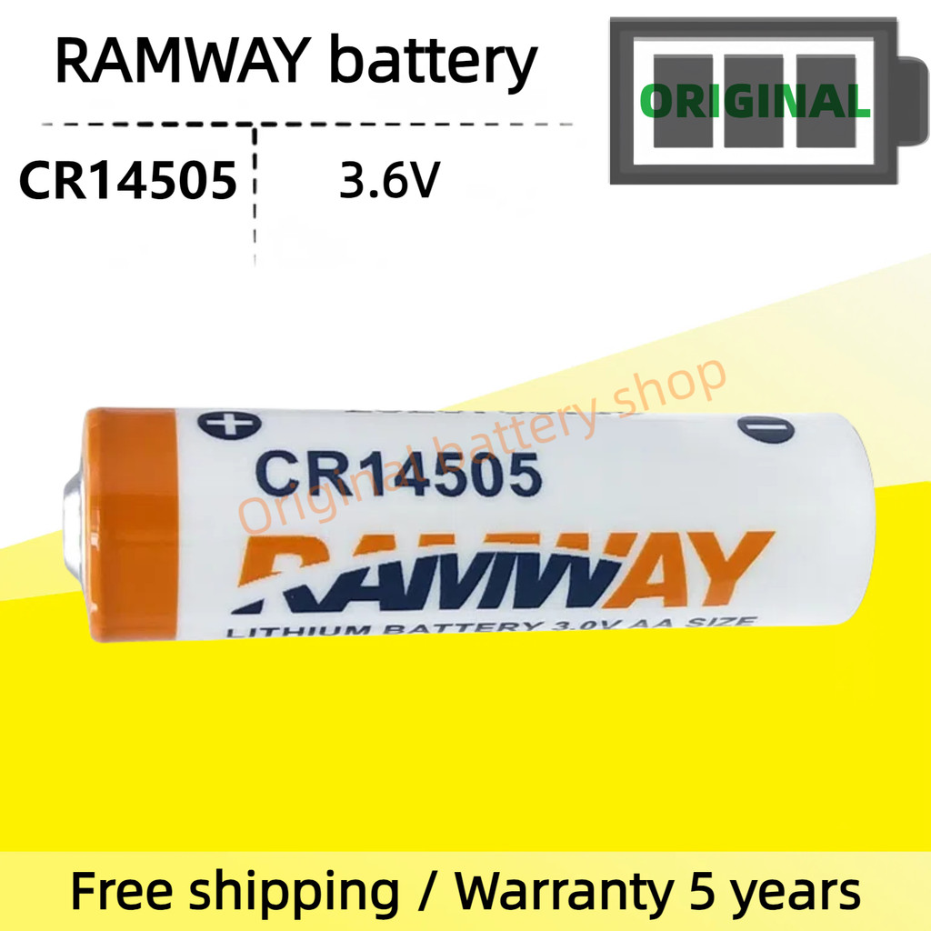 RAMWAY CR14505 Bateria Alarme De Fumaça Infravermelho Medidor De Água Inteligente No . De Manganês De Lítio 5 AA Nova