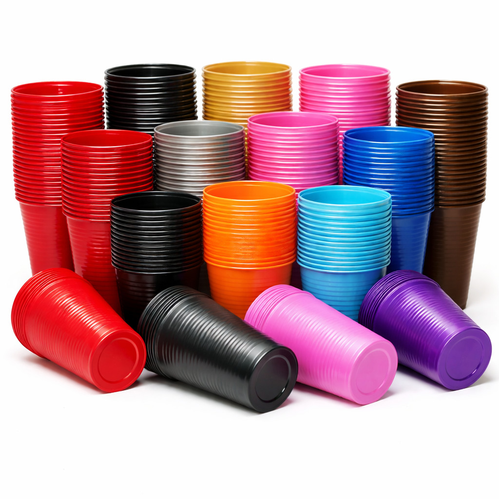 Copo Descartável Para Festa 200ml Cores 50 Un.