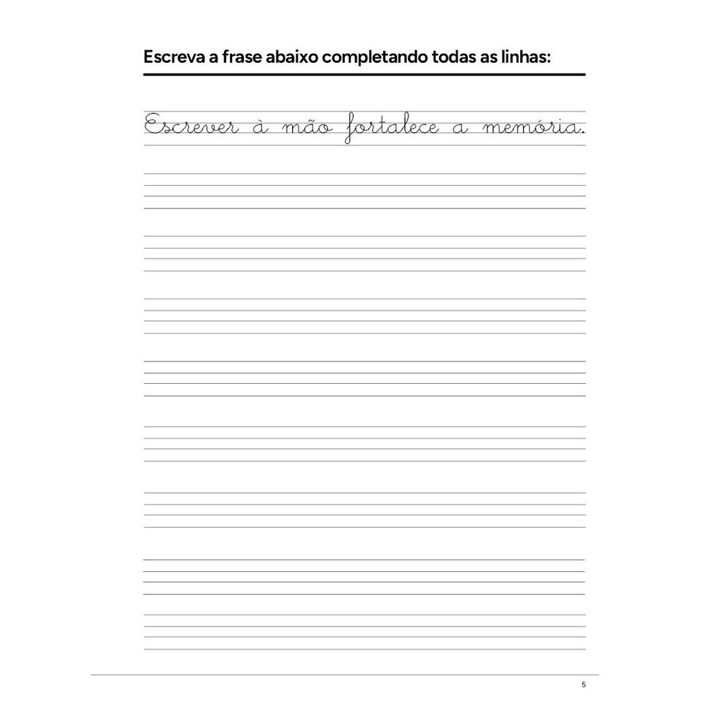 Kit 5 Caligrafia para Treinar ed.03 - 80 Págs. Edições Iguais — imagem 2 de 2