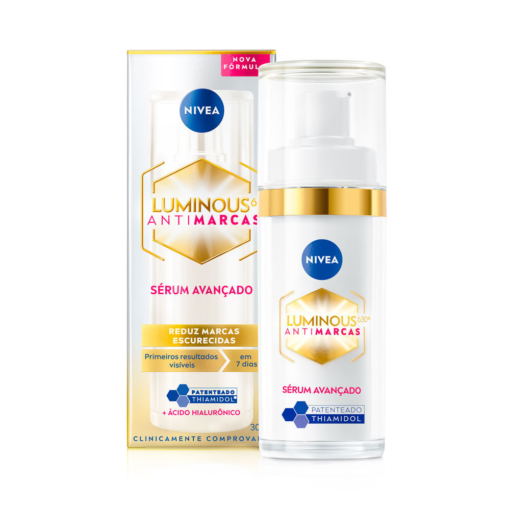 Nívea Luminous 630 Sérum Facial Avançado Antimarcas Escurecidas 30ml em Oferta na Shopee