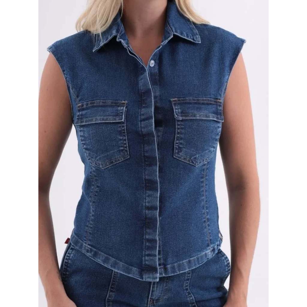 Colete Jeans Revanche Co.Fem.00023.