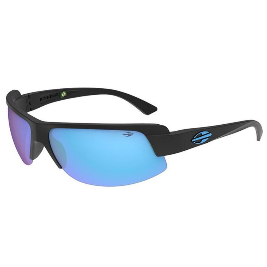Óculos de Sol Mormaii Gamboa Air 4 Preto Fosco Azul Revo M0136 A1097-76