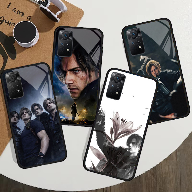 Resident Evil Leon Kennedy 03 Capa De Telefone De Vidro Para Xiaomi Redmi 12 4G 13C Note 14 13 pro plus 12 12S 11 10 9 5