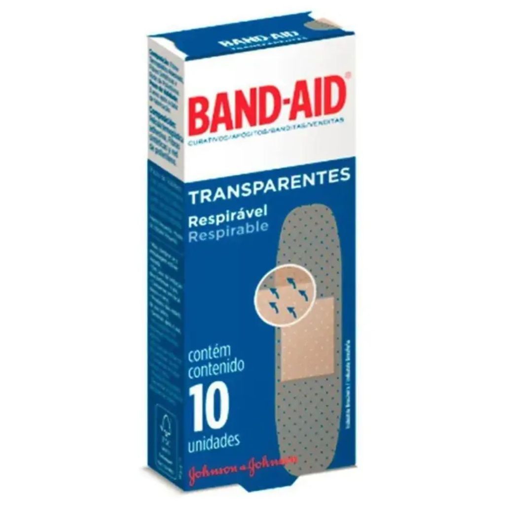 Curativo Band-Aid Transparente Johnson s 10 Unidades