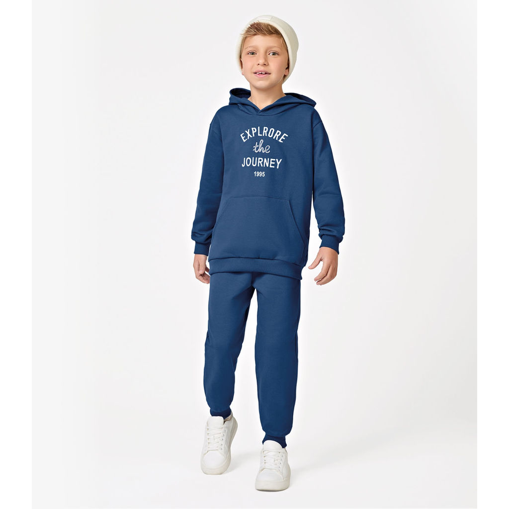 Conjunto Blusão Com Capuz E Calça Trick Nick Azul